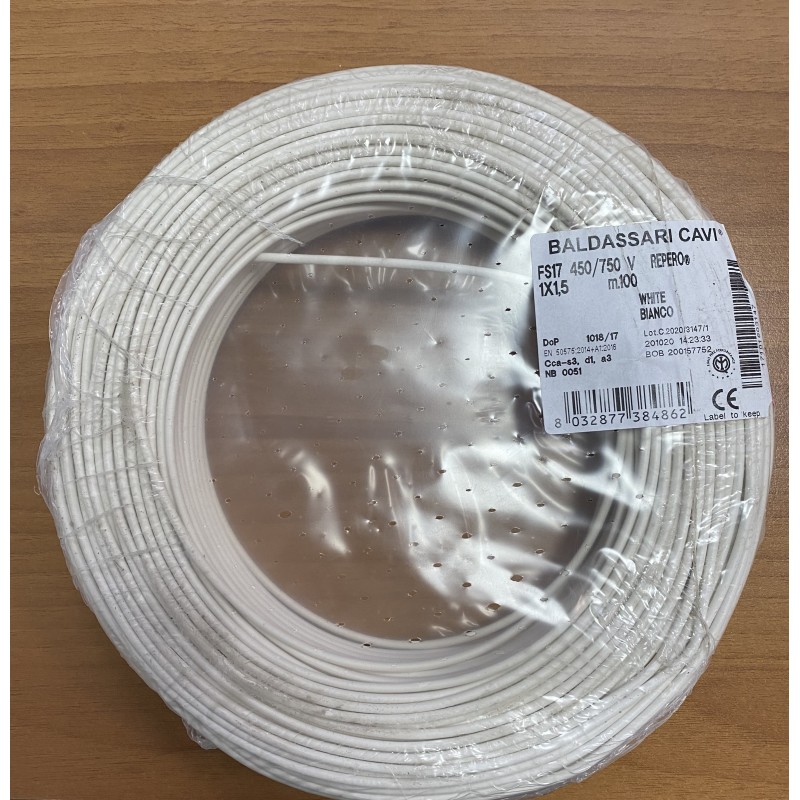 UNIP CABLE 1,5MM FS17 white